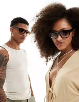 Солнцезащитные очки Ray-Ban черепаховой расцветки прямоугольной формы