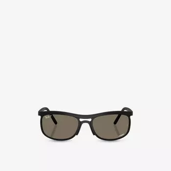 Солнцезащитные очки Ray-Ban Chromance квадратные с прорезями, черный