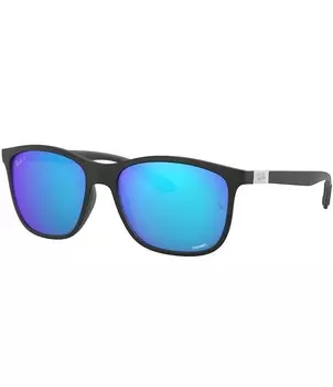 Солнцезащитные очки Ray-Ban Chromance Square 56 мм, черный