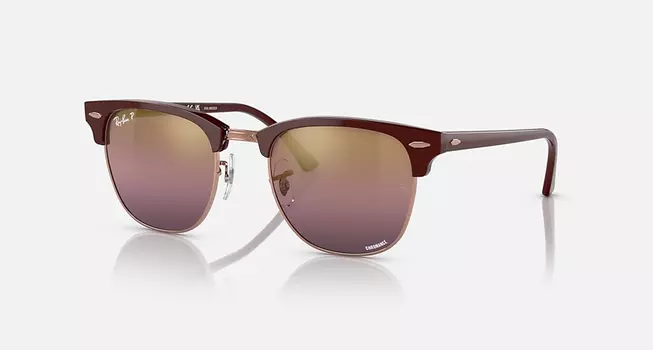 Солнцезащитные очки Ray-Ban CLUBMASTER CHROMANCE, золотой/красный