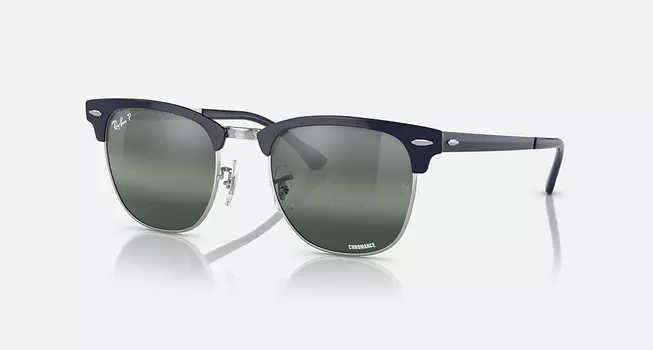 Солнцезащитные очки Ray-Ban CLUBMASTER METAL CHROMANCE, серебристый/синий
