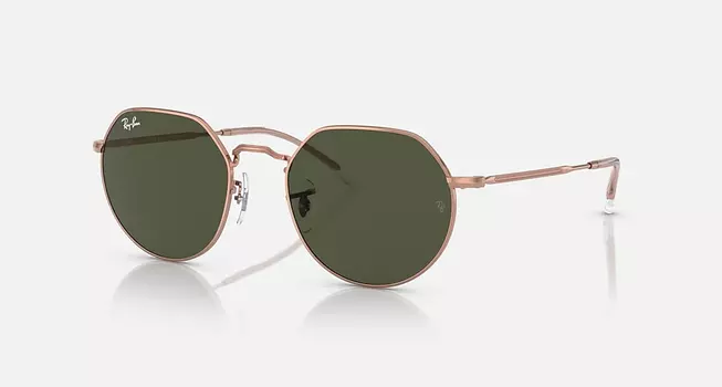 Солнцезащитные очки Ray-Ban JACK ROSE GOLD, зеленый