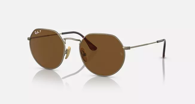 Солнцезащитные очки Ray-Ban JACK TITANIUM, коричневый