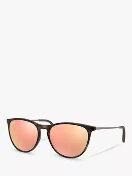 Солнцезащитные очки Ray-Ban Junior RJ9060S Izzy Oval, гавана/зеркальный розовый