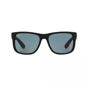 Солнцезащитные очки Ray-Ban Justin RB4165 55 мм с прямоугольной поляризацией Ray-Ban, темно-серый