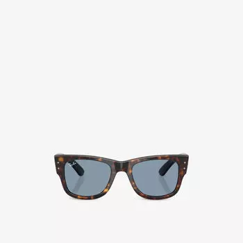 Солнцезащитные очки Ray-Ban Mega Wayfarer квадратные из пропионата летняя капсула, коричневый