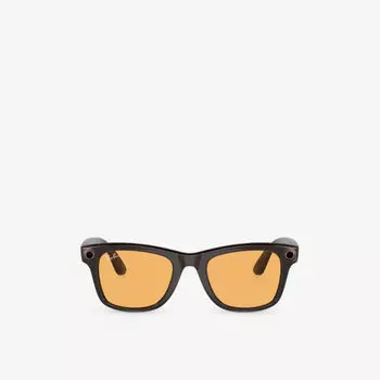 Солнцезащитные очки Ray-Ban Meta RW4008 Wayfarer из ацетата Ray-Ban, черный