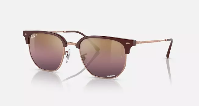 Солнцезащитные очки Ray-Ban NEW CLUBMASTER, золотой/красный