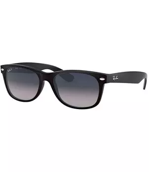 Солнцезащитные очки Ray-Ban New Wayfarer Classic, поляризованные, 55 мм, черный