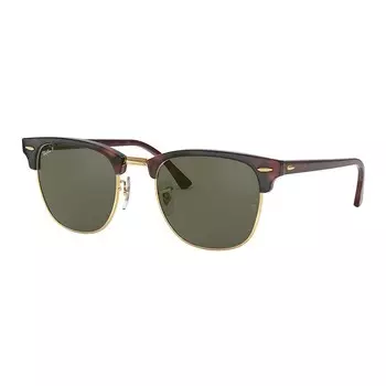 Солнцезащитные очки Ray-Ban RB3016 Clubmaster Classic, квадратные поляризованные, 51 мм, цвет Red Havana