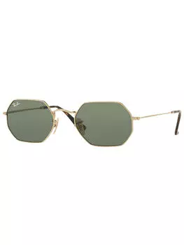 Солнцезащитные очки Ray-Ban RB3556N, семиугольные, золотистые/серые
