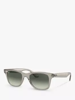 Солнцезащитные очки Ray-Ban RB4640 унисекс квадратной формы, прозрачные, серо-зеленые с градиентом