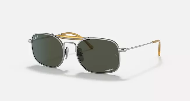 Солнцезащитные очки Ray-Ban RB8062 TITANIUM, поляризованный темно-зеленый
