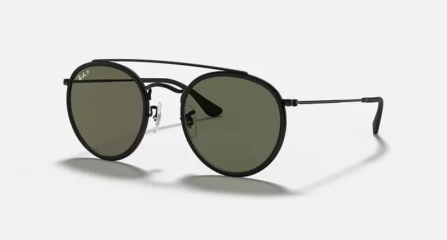 Солнцезащитные очки Ray-Ban ROUND DOUBLE BRIDGE, зеленый