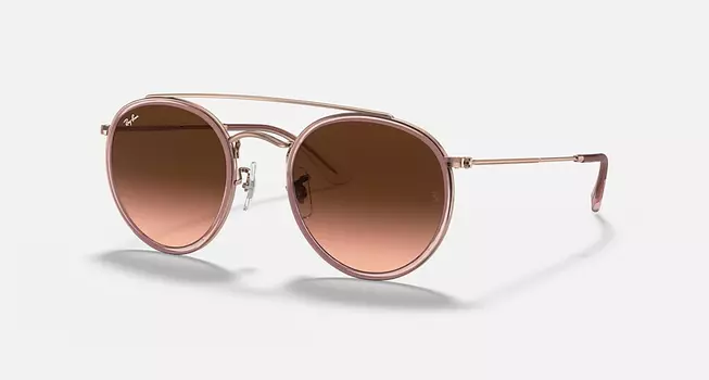 Солнцезащитные очки Ray-Ban ROUND DOUBLE BRIDGE, коричневый градиент