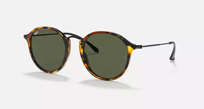 Солнцезащитные очки Ray-Ban ROUND FLECK, зеленый классический