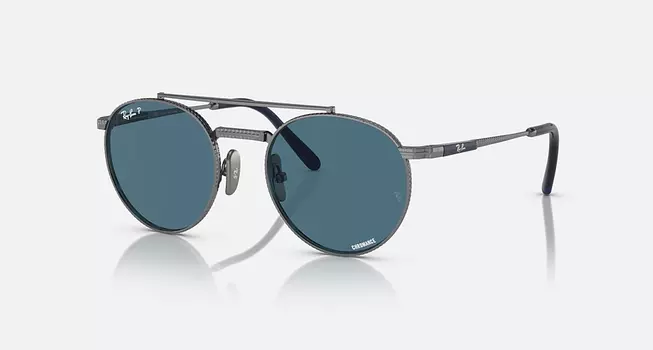 Солнцезащитные очки Ray-Ban ROUND II TITANIUM, синий