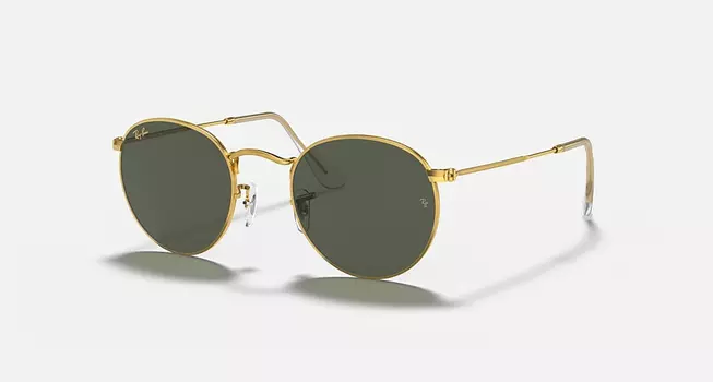 Солнцезащитные очки Ray-Ban ROUND METAL LEGEND GOLD, зеленый