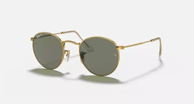 Солнцезащитные очки Ray-Ban ROUND METAL, зеленый