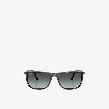 Солнцезащитные очки Ray-Ban с ацетатной оправой прямоугольные, синий