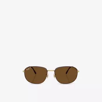 Солнцезащитные очки Ray-Ban с черепаховым рисунком на дужках, коричневый