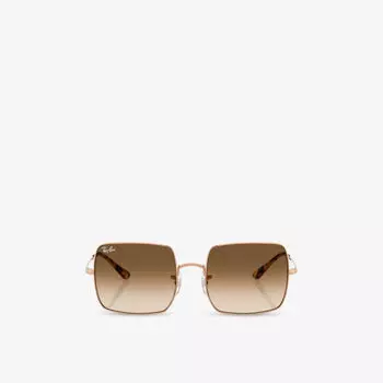 Солнцезащитные очки Ray-Ban с металлической оправой классические квадратные, золотой