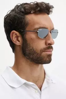 Солнцезащитные очки Ray-Ban, серебряный