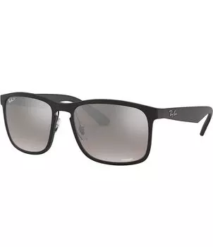 Солнцезащитные очки Ray-Ban унисекс 0RB4264 58 мм с квадратным зеркалом и поляризацией, черный