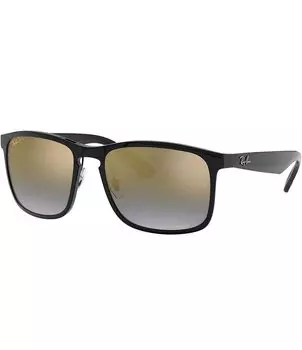 Солнцезащитные очки Ray-Ban унисекс 0RB4264 58 мм с квадратным зеркалом и поляризацией, черный
