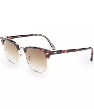 Солнцезащитные очки Ray-Ban унисекс Havana Clubmaster Square, мультиколор