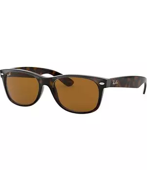 Солнцезащитные очки Ray-Ban унисекс New Wayfarer 58 мм, коричневый