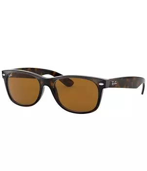 Солнцезащитные очки Ray-Ban унисекс New Wayfarer 0rb2132 55 мм, коричневый