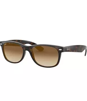 Солнцезащитные очки Ray-Ban унисекс New Wayfarer Rb2132 58 мм, коричневый
