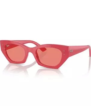 Солнцезащитные очки Ray-Ban унисекс RB4430 Zena 52 мм неправильной формы «кошачий глаз», розовый