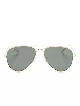 Солнцезащитные очки Ray-Ban в классической оправе «авиатор», золотистый