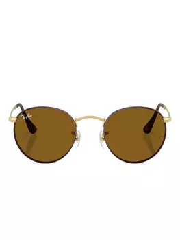 Солнцезащитные очки Ray-Ban в круглой оправе, коричневый