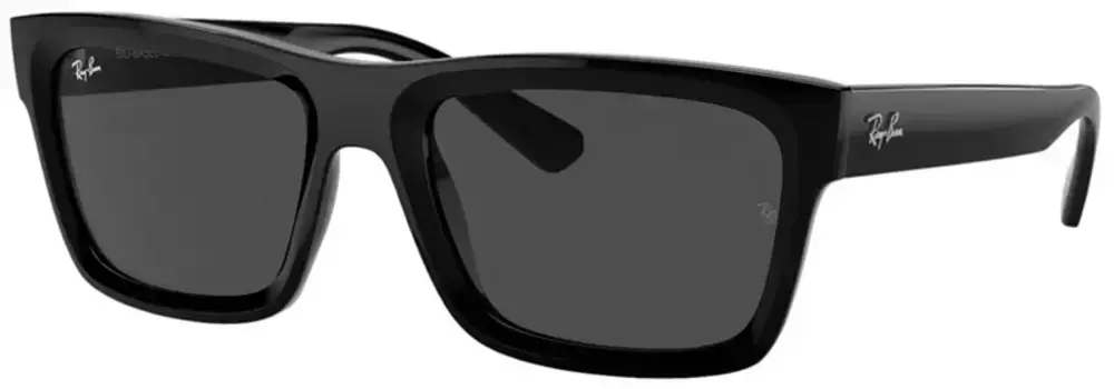 Солнцезащитные очки Ray-Ban Warren на биологической основе, черный/темно-серый