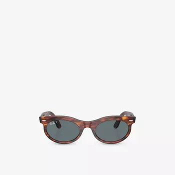 Солнцезащитные очки Ray-Ban wayfarer овальные ацетатные, коричневый