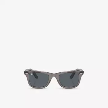 Солнцезащитные очки Ray-Ban Wayfarer прямоугольные из ацетата, серый