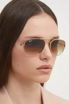 Солнцезащитные очки Ray-Ban, золотой