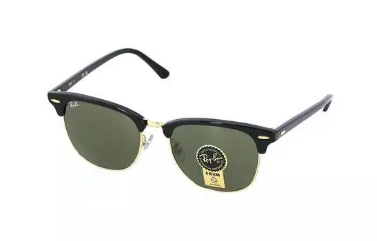 Солнцезащитные очки RayBan унисекс, Black frame green lens W0365