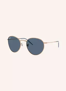Солнцезащитные очки rb0103s круглые реверс Ray-Ban, цвет 92023A - ROSEGOLD/BLAU