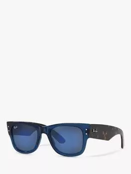 Солнцезащитные очки rb0840s унисекс mega wayfarer Ray-Ban, цвет Transparent Dark Blue/Blue