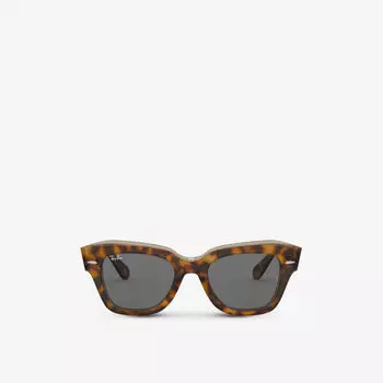 Солнцезащитные очки RB2186 в прямоугольной оправе Ray-Ban, коричневый