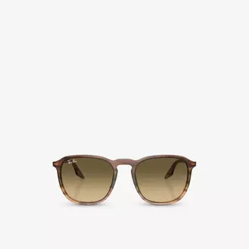 Солнцезащитные очки RB2203 в квадратной оправе с кристаллами Ray-Ban, коричневый