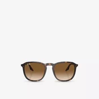 Солнцезащитные очки RB2203 в квадратной оправе с кристаллами Ray-Ban, коричневый