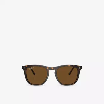 Солнцезащитные очки rb2210 в квадратной оправе из пропионата Ray-Ban, коричневый