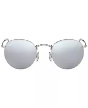 Солнцезащитные очки, RB3447 КРУГЛЫЕ ЛИНЗЫ FLASH Ray-Ban, серебро
