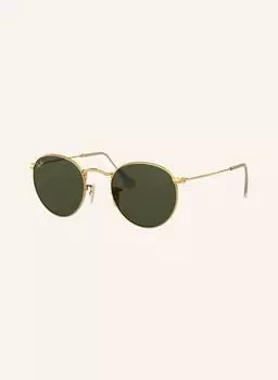 Солнцезащитные очки rb3447 круглые Ray-Ban, цвет 001 - GOLD/GRN