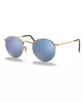 Солнцезащитные очки, RB3447N ROUND FLAT LENSES Ray-Ban, золотой
